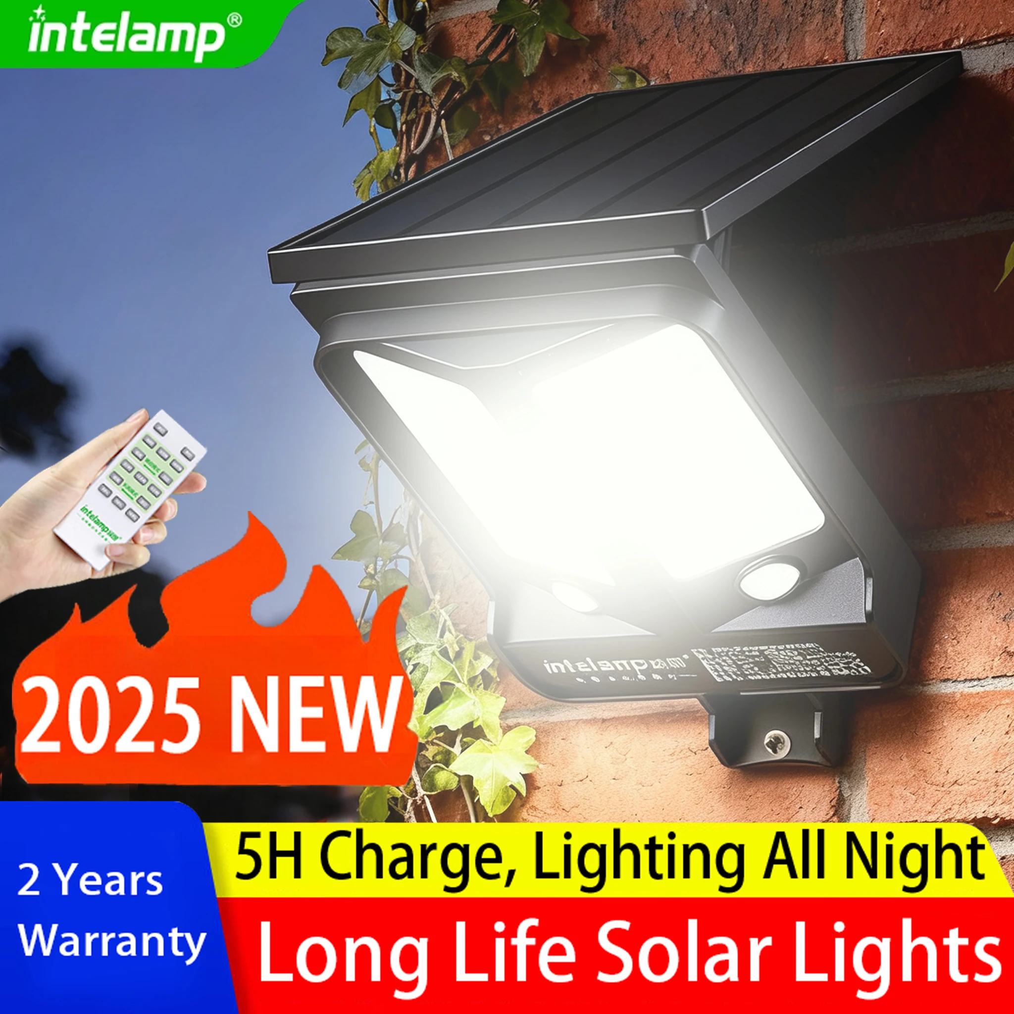 

2025 New Super Bright 99LED Solar Lamp Outdoor Garden Solar Led Light Waterproof Sunlight Powered Spotlight with Motion Sensor