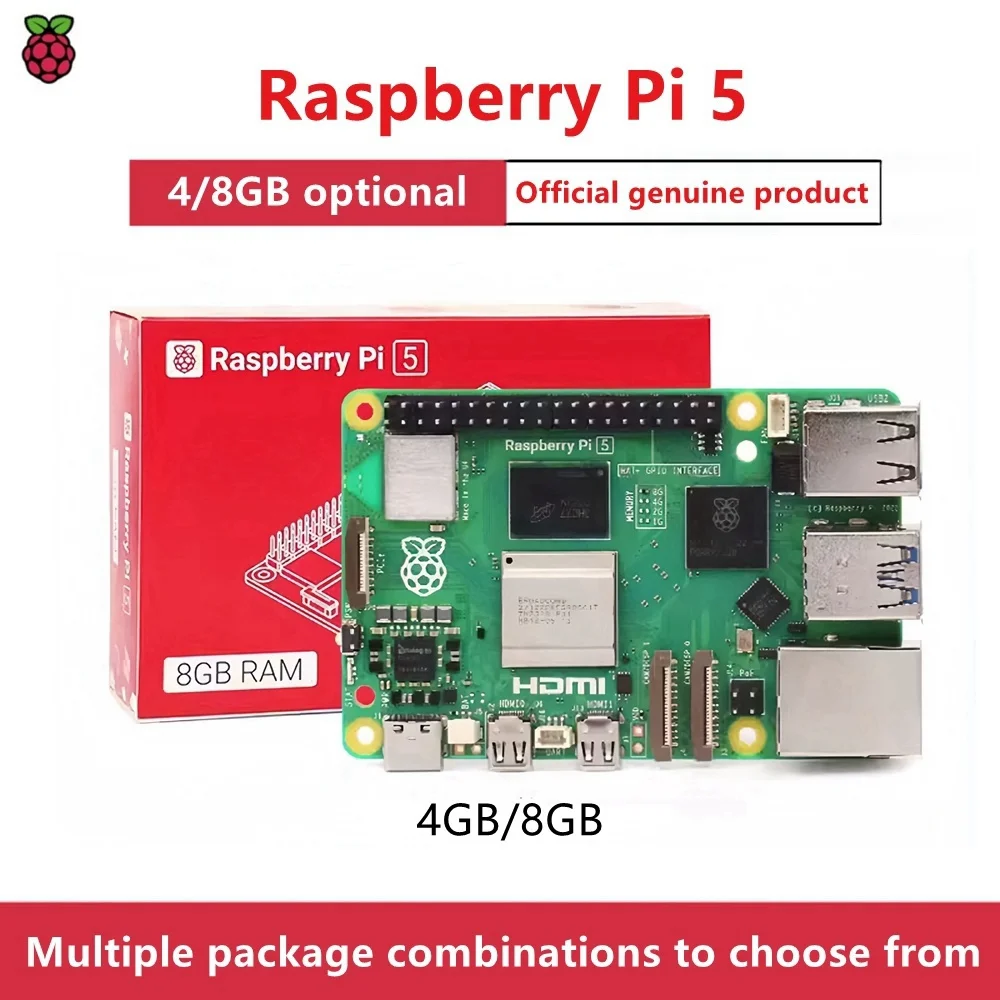 Raspberry Pi 5 Original, modelo oficial Pi5, 4GB / 8GB de RAM, opción de agregar Accesorios