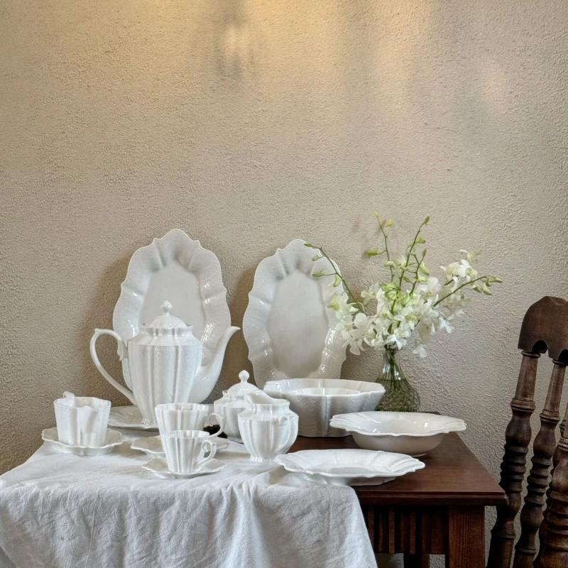 Zaawansowany nowy zestaw talerzy do jadalni Ulga wykonanie steków, makaronu, sałatek, talerzy warzywnych Rekwizyty fotograficzne Miska na sałatkę