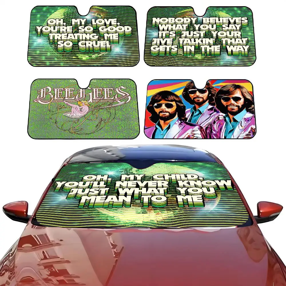 

Band B-Bee Gees Автомобильный солнцезащитный козырек Зонтик для лобового стекла автомобиля Солнцезащитный козырек с защитой от ультрафиолета и внутренний охладитель
