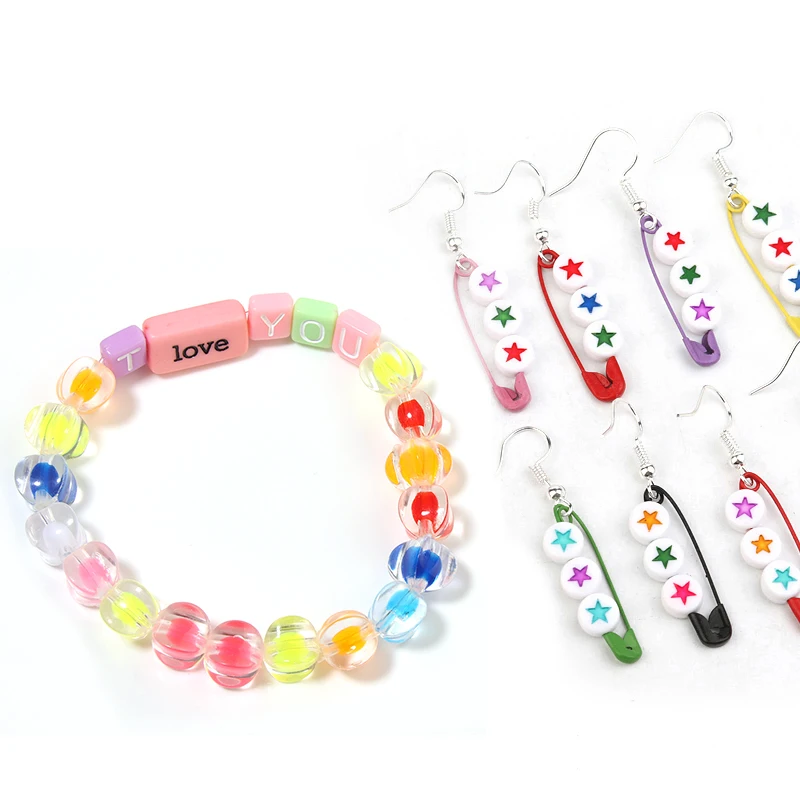 38-50 Stück/Lot Rechteckige Buchstabenperlen Acrylperlen Quadratische Lose Abstandsperlen für Schmuckherstellung Handgemachtes Armband Halskette – Detail 6