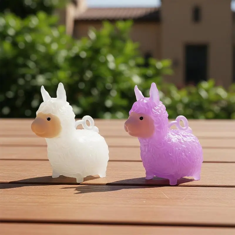 UV Color Changing Alpaca Squeezable Toy Soft Stress Relief for Kids Gift Desk Decor