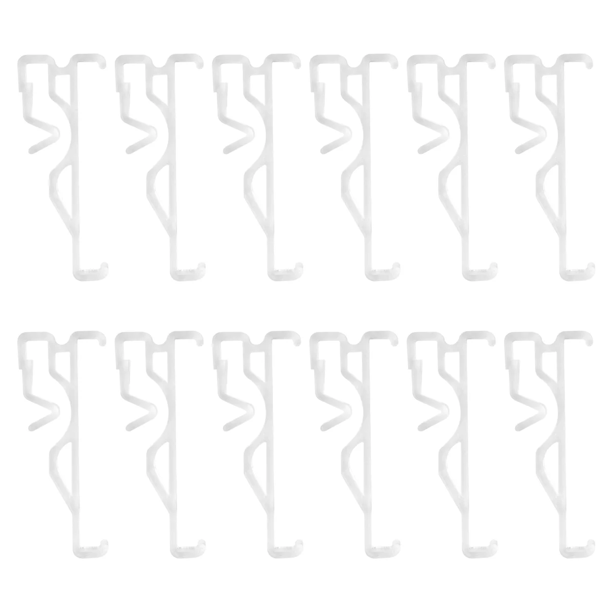 

ABCD Valance Clips, Clear Plastic Valance Clips for Blinds, Hidden Window Blind Clips for Horizontal Blind Valance (12 PCS)