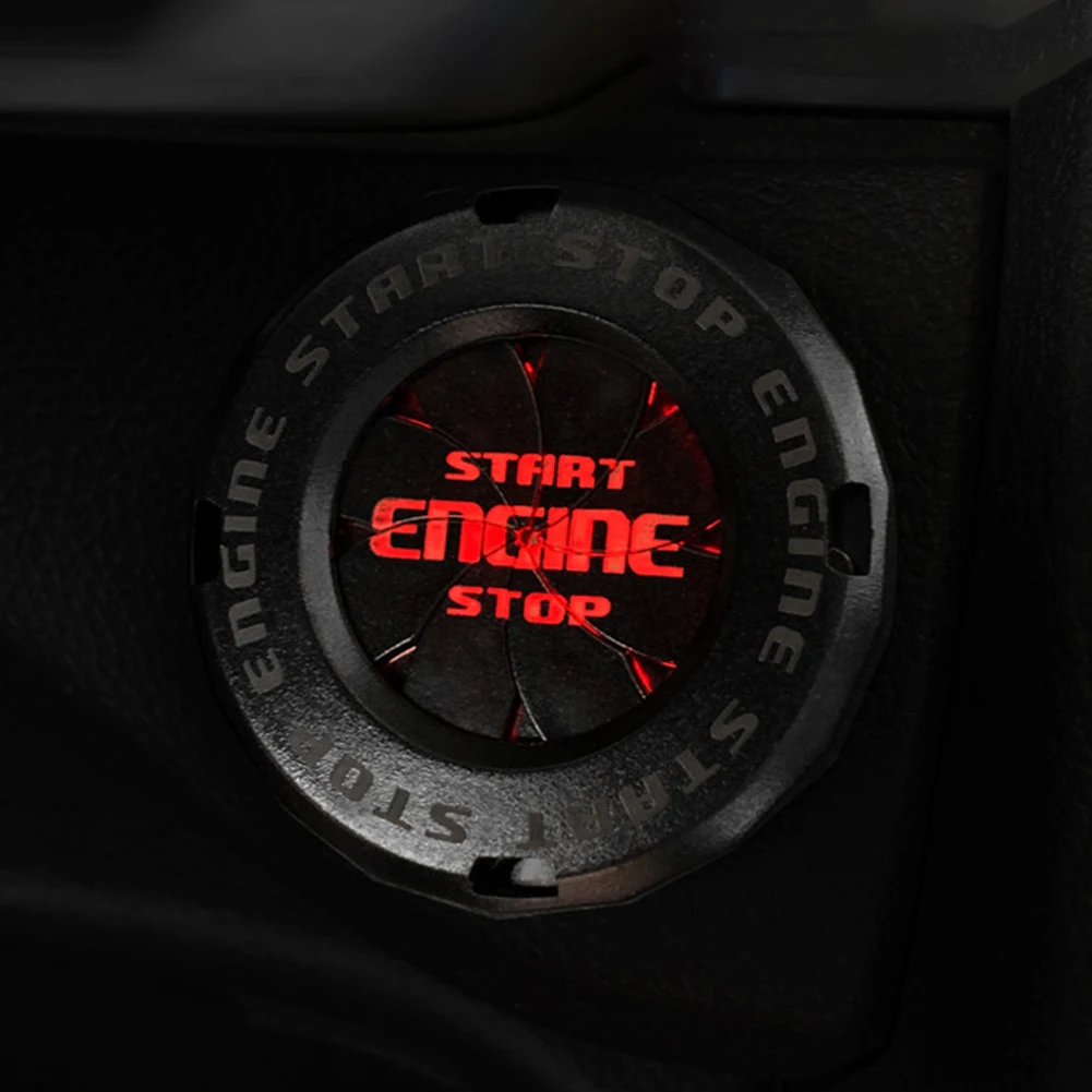 Car Button Ignition Switch Rotating Protective Cover Decoration ABS Button Protective Cover