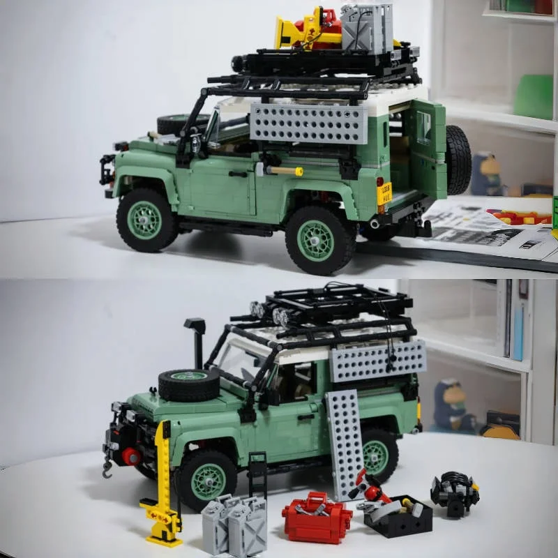 

2573pcsTechnology Rover Guardian Collector building Blocks Classic Off-road vehicle Model, Cross-country running Car Christ