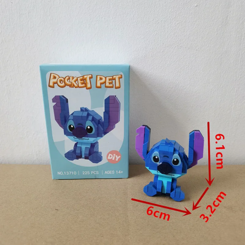 Micro particles Stitch Stitch DIY creative toys Mickey children\'s educational toys wholesale Donald Duck building blocks gift