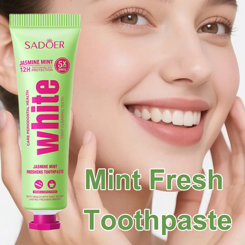 SADOER Whitening Toothpaste Mint Fresh Breath Remove Plaque Stains Stain Bad Breath Prevent Tooth Decay Improving Oral Health