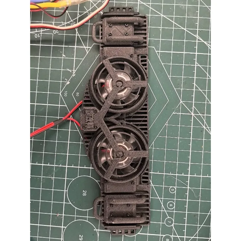 RC Simulated Radiator for YK4061 1/6 Scale Crawler –Scale Model Decoration Part with RGB Fan Upgrade Accessory No Cooling Effect