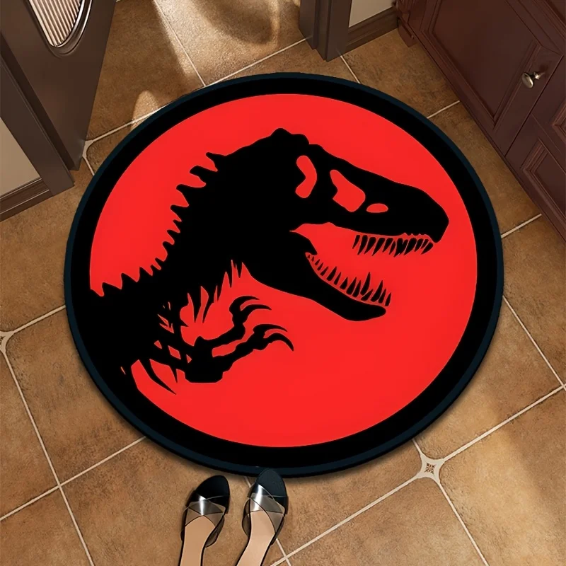 

Красный и черный коврик со скелетом T-Rex, нескользящий и легко чистится, мягкий и удобный, супер крутой декор для спальни/гостиной