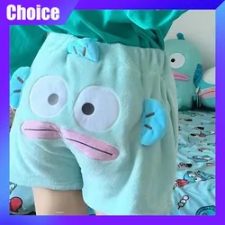 Sanrio Hangyodon Ugly Fish Embroidered Shorts Kawaii Cute Loose Summer Pajama Pants Anime Peripheral Home Clothes Gift Girl