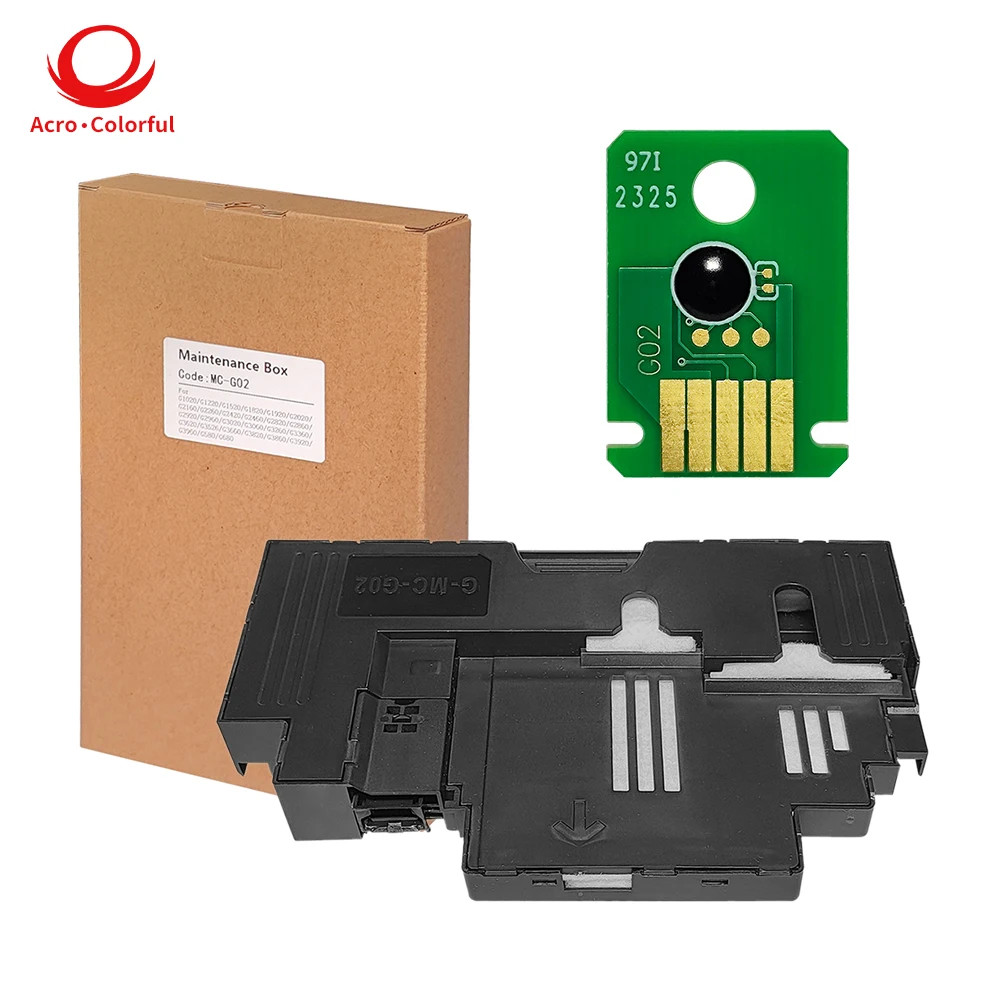 

MC-G02A Коробка для обслуживания чипов для Canon G2160 G3160 G1220 G2260 G3260 G1420 G2420 G2460 G3420 Резервуар для отработанных чернил