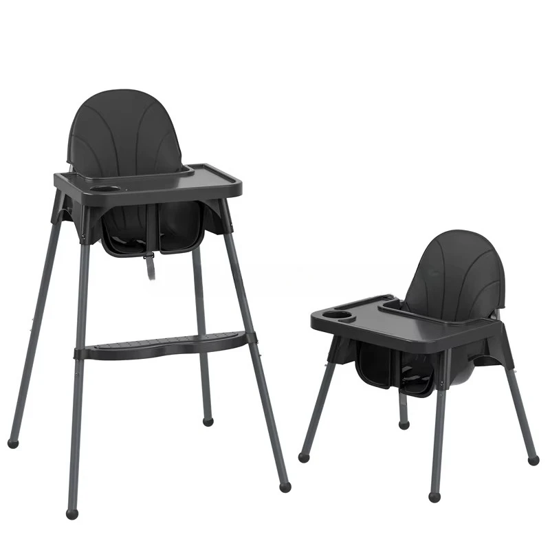 Simple dining chair Multifunctional baby food High chair Adjustable height Baby feeding chair Belt plate