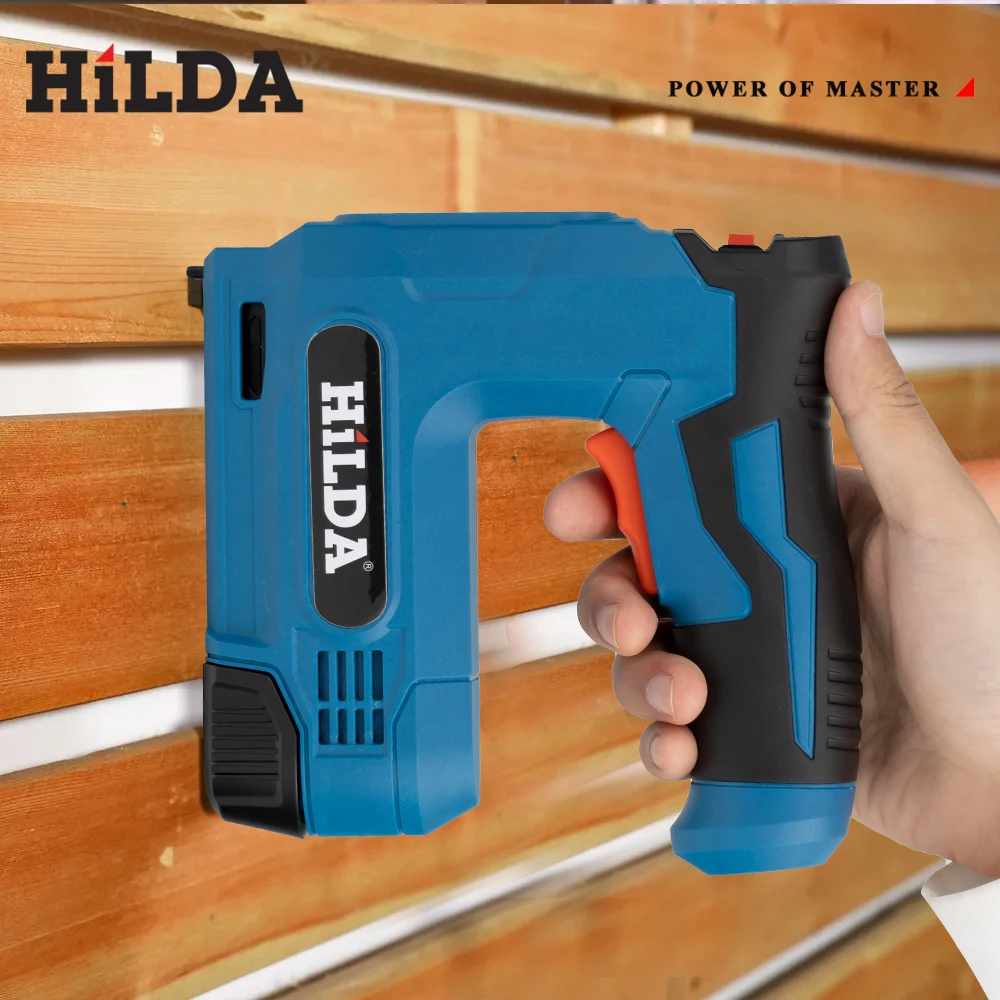 HILDA Wooden Frame Stapler Pneumatic Nail Gun Furniture Pneumatic Gun  Home DIY 2000 Stapler Power Tools