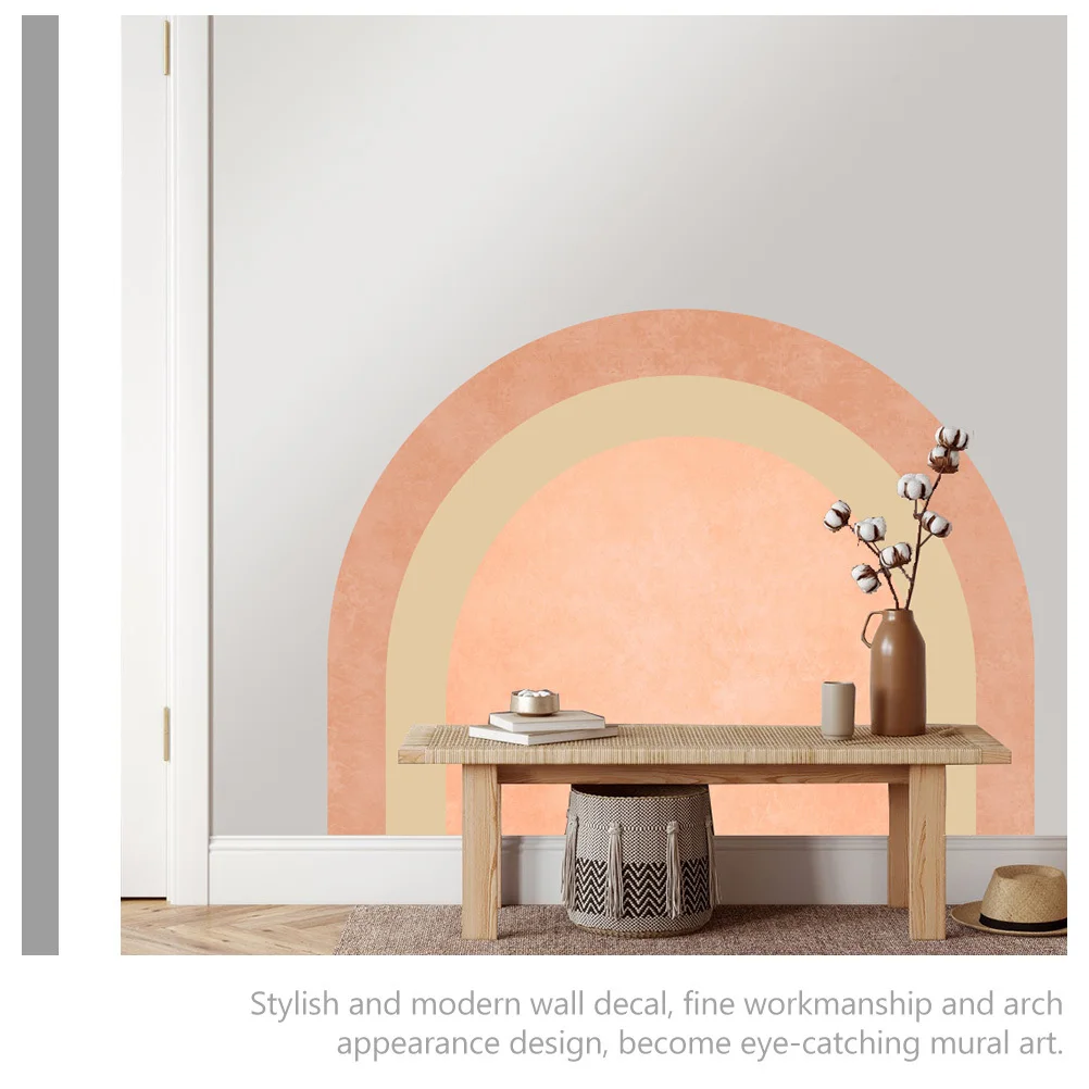 

Arch Wall Decal Modern Geometric Wall Sticker Easy to Use for Smooth Flat Surfaces Home Office School Dorm Decor