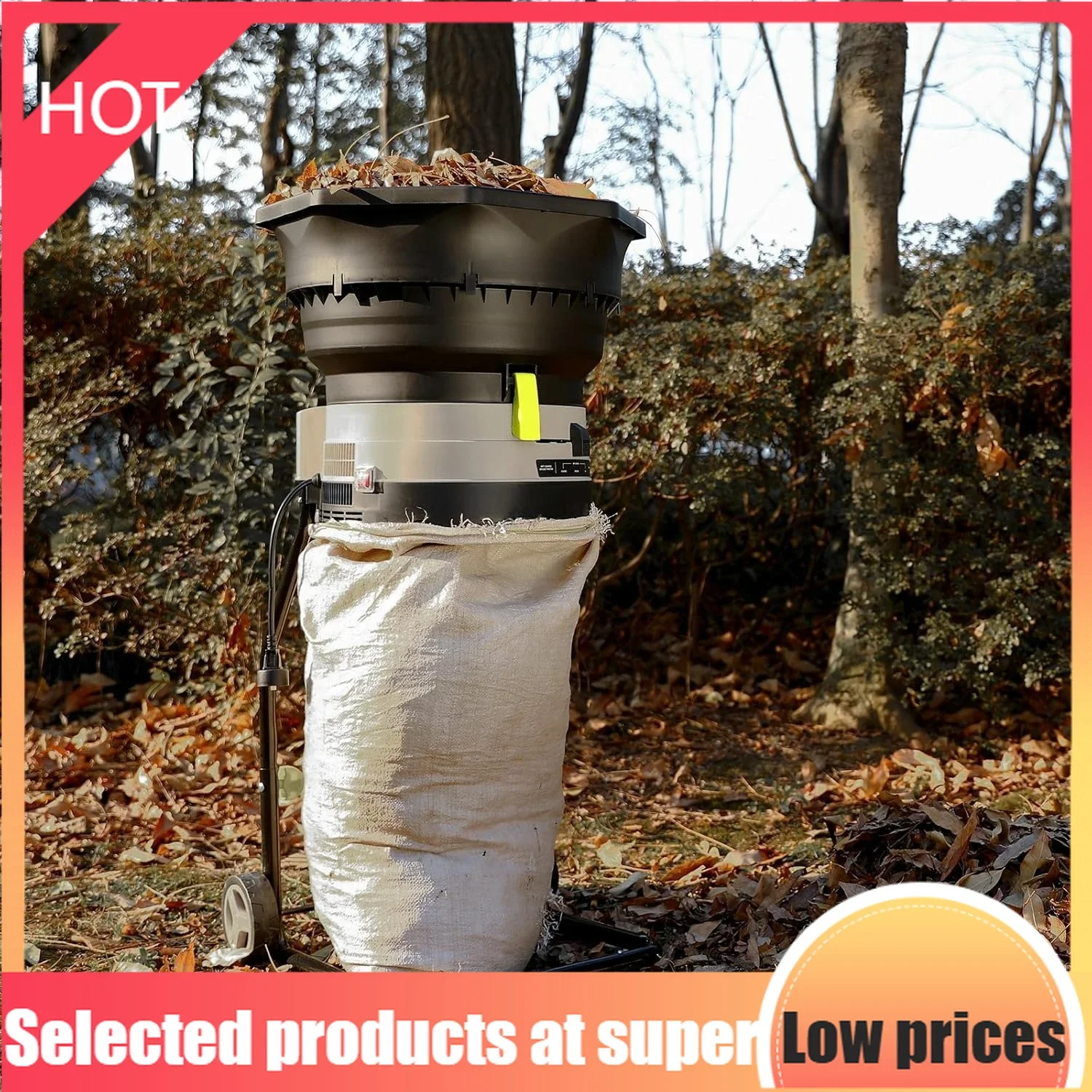 

Competitive Item-Electric Leaf Mulcher/Shredder:13-Amp 8200RPM Motor For 17:1 Reduction Ratio, Adjustable Control Dia With Leaf