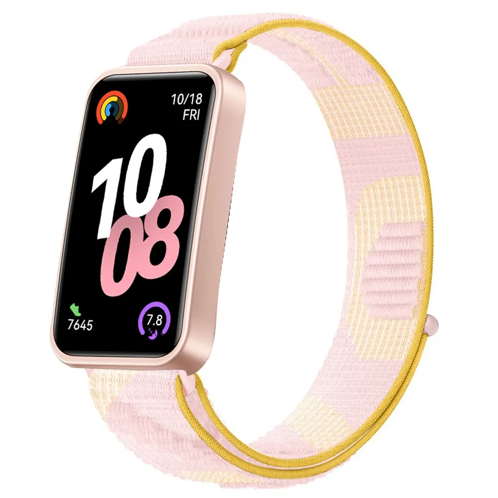 Nova pulseira de nylon para huawei band 10, pulseira confortável ajustável, correa para huawei band 10/9/8, substituição de cinto
