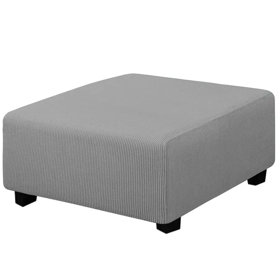 

Stretch Square Ottoman Cover 40x40x15 inch Folding Storage Stool Furniture Protector Soft Rectangle slipcover with Elastic Botto