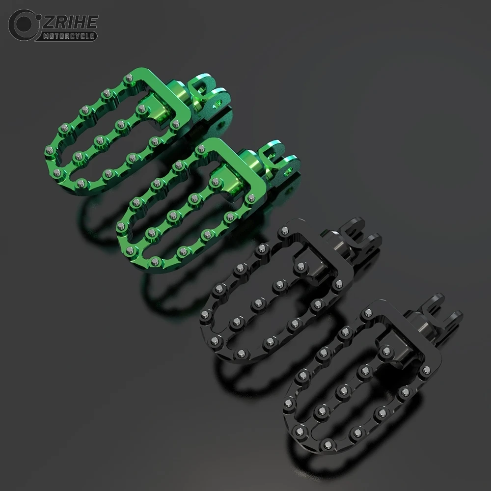 KLR 650 1987-2008 Motorcycles CNC Rests Pedals Footpegs Foot Pegs For Kawasaki KLR650 2007 2006 2005 2004 2003 2002 Accessories - Detail 1