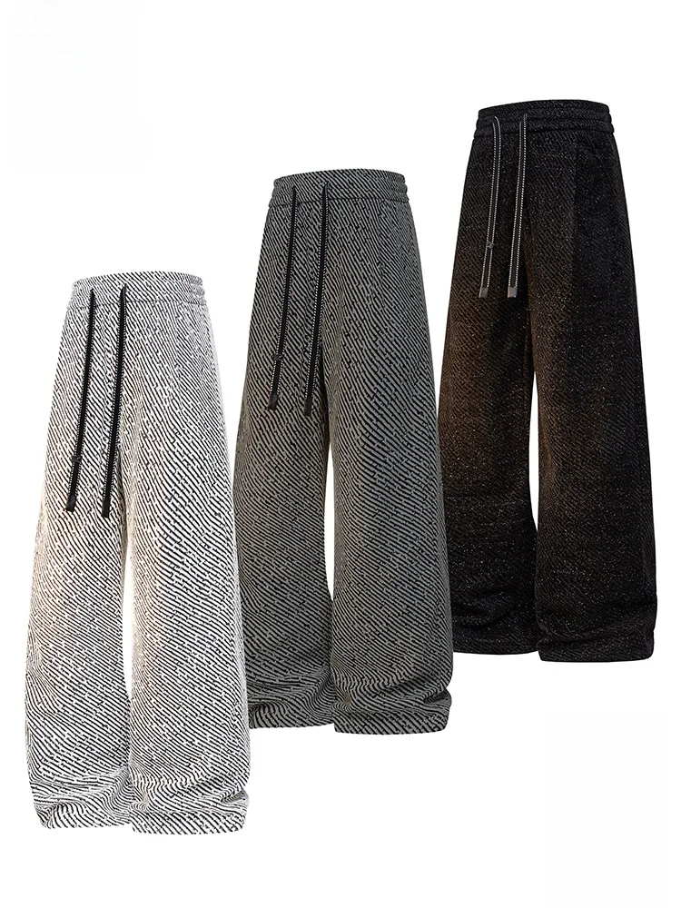 

Мужские широкие прямые повседневные брюки Paul Frank в американском стиле, свободного кроя, из полиэстера, для осеннего сезона, молодежная мода