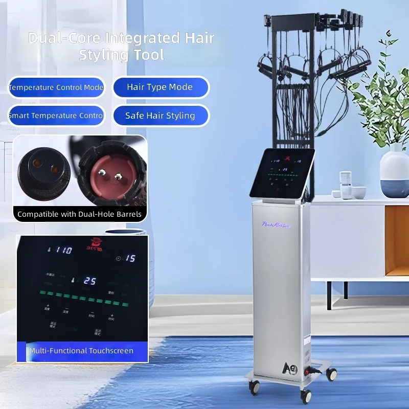Digital Hair Perm Machine Popular Korean Design Big Touch Screen Curly Hair 40pcs Hair Rollers Professional Salon Tool Dual view 5