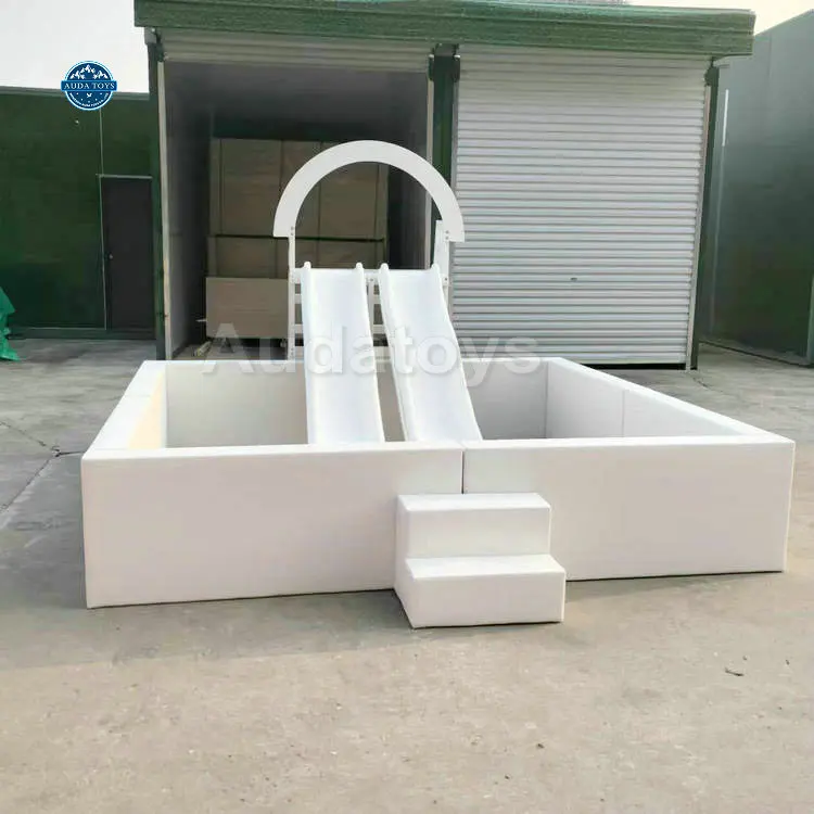 Ball Pit Slides Commercial Luxury Indoor Playground Wooden Stair Slides Custom Kids Plastic Playground Party Rental Audatoys