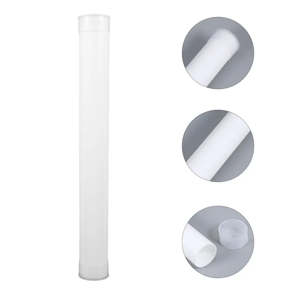 4Pcs Plastic Round Mailing Tubes Caps Lightweight Storage Organizer Blueprint Poster Document Tube Heavy Duty Transport Storage