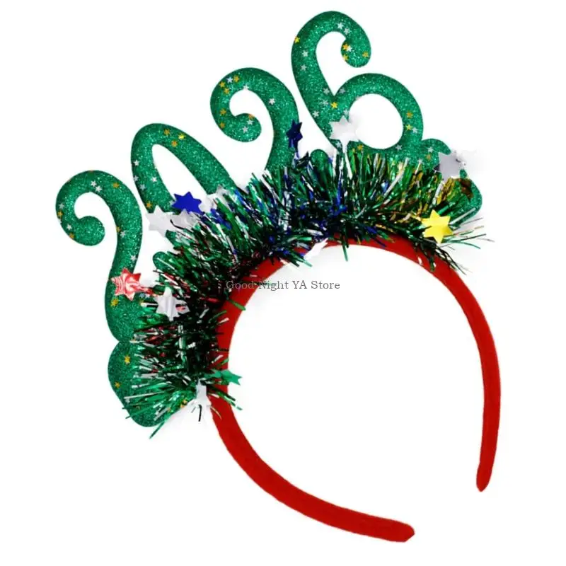

2026 New Year Glitters Headbands Festival Headwear Family Party Decoration Props