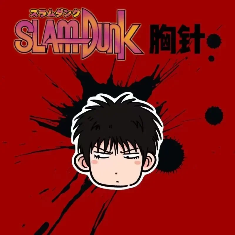 جديد سلام دنك شوبي خمسة نمور Hanamichi Sakuragi Kaede Rukawa أنيمي الكرتون بروش حقيبة مدرسية قلادة شارة بدبوس مجوهرات هدية