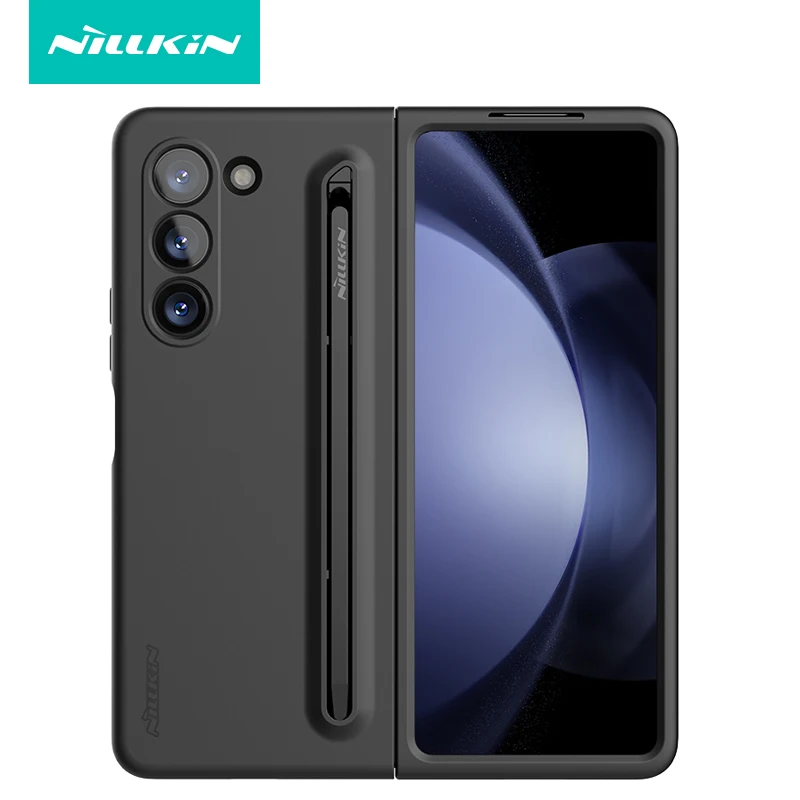 

For Samsung Galaxy Z Fold 5 5G Case Nillkin Flex Pure Silky Liquid Silicone Case with Touch Pen Protect Cover