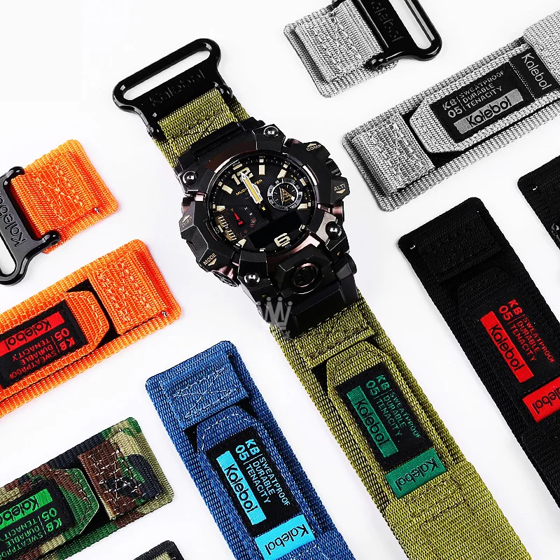 Canvas wristband for Casio G-SHOCK third-generation Big Mud King GWG-B1000 easy to stick nylon canvas wristband bracelet