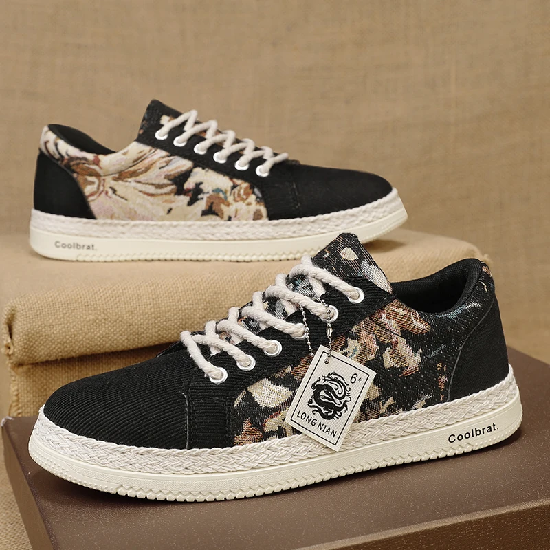 

Trend Canvas Men's Shoes Summer Breathable Casual Shoes for Men Comfortable Low Cut Board Shoes Man Cloth Shoes chaussure hommes