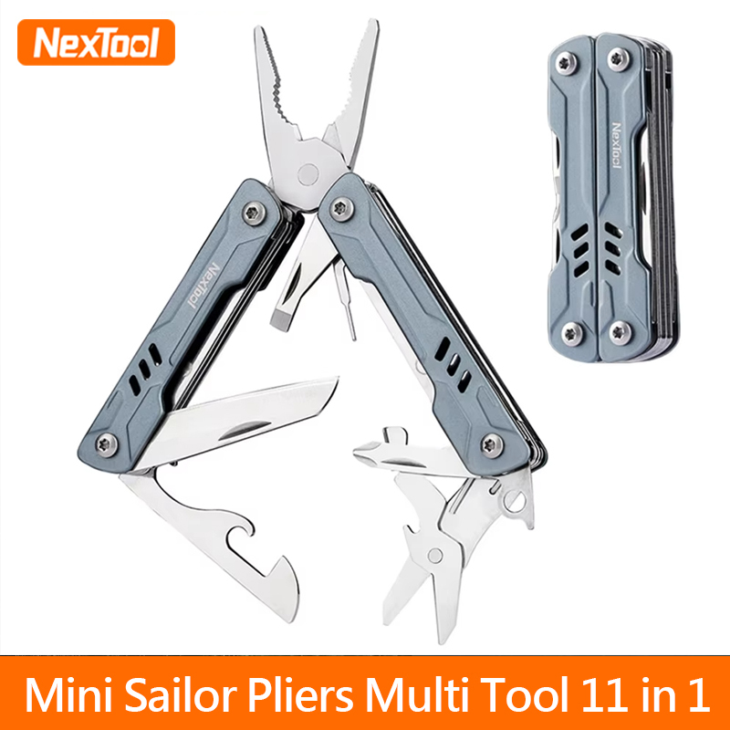  NexTool S11 11 In 1 Mini Sailor Pliers Multi Tool Pocket Knife Folding Tools Outdoor Wire Cutters Card Pin Screwdriver Scissors 