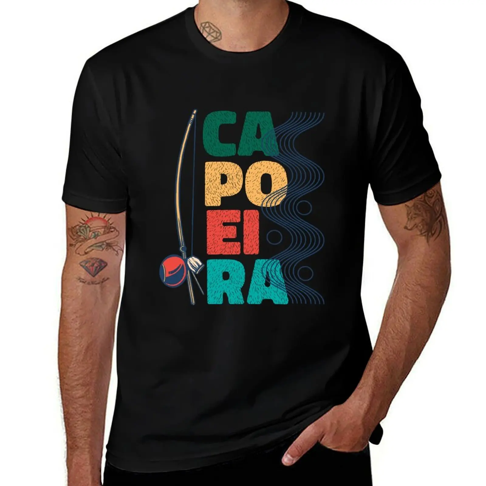 

Berimbau Capoeira dance T-Shirt cotton t shirts man 100% t shirts with prints man t shirt summer T-Shirt