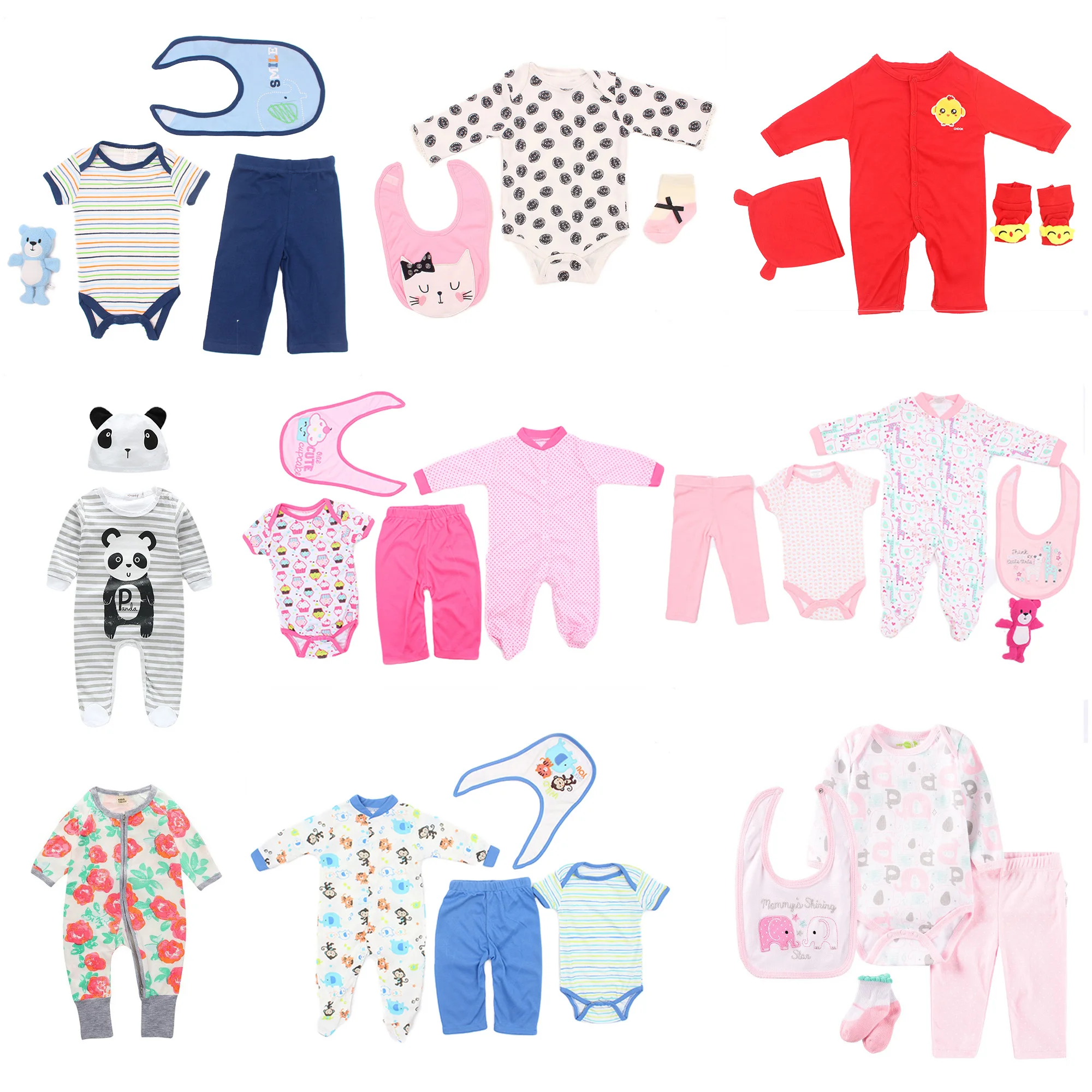 9 Styles Cuddly Bebe Reborn Clothes Sets for 45cm-55cm Reborn Dolls,Include Outfits Dress Hat,Sock and Toy Soft Touch Quality