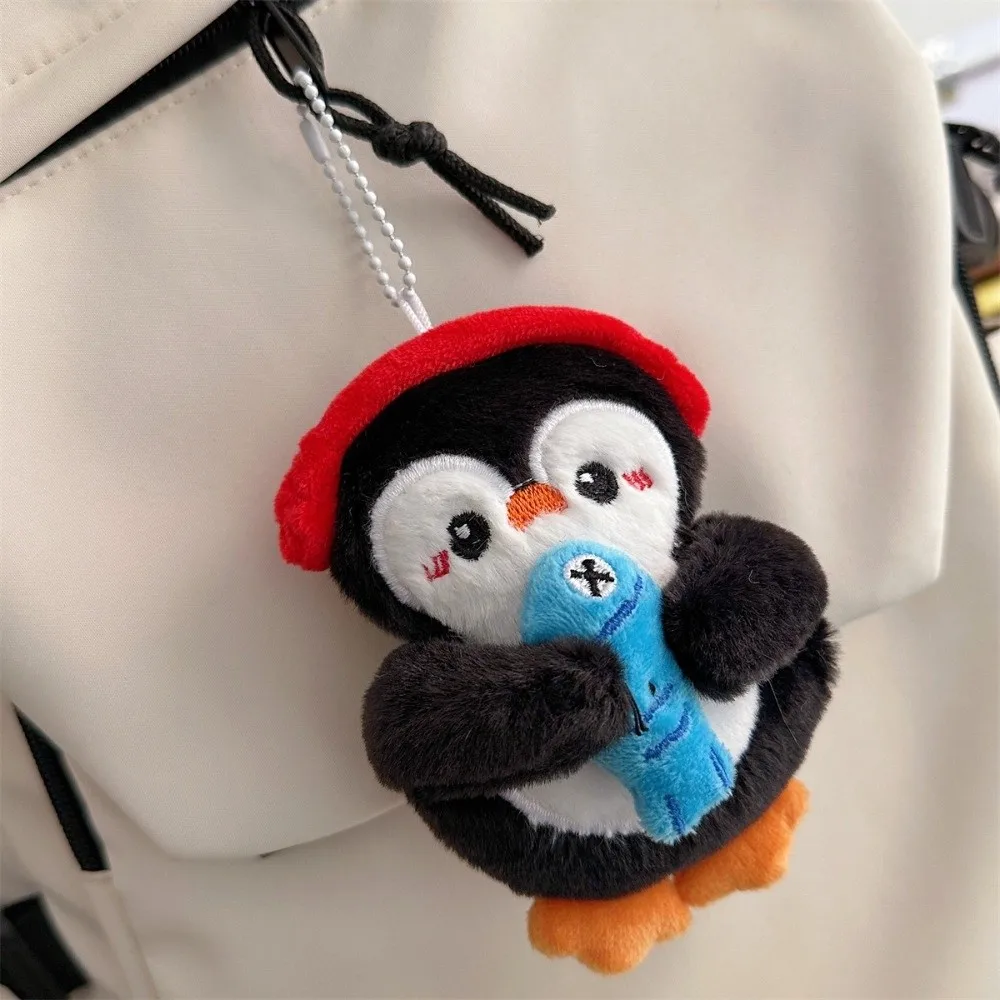 Cute Soft Plush Squeaking Penguin Keychain Cartoon Penguin Doll Penguin Plush Toy Pendant Stuffed Doll Pendant Backpack Decor