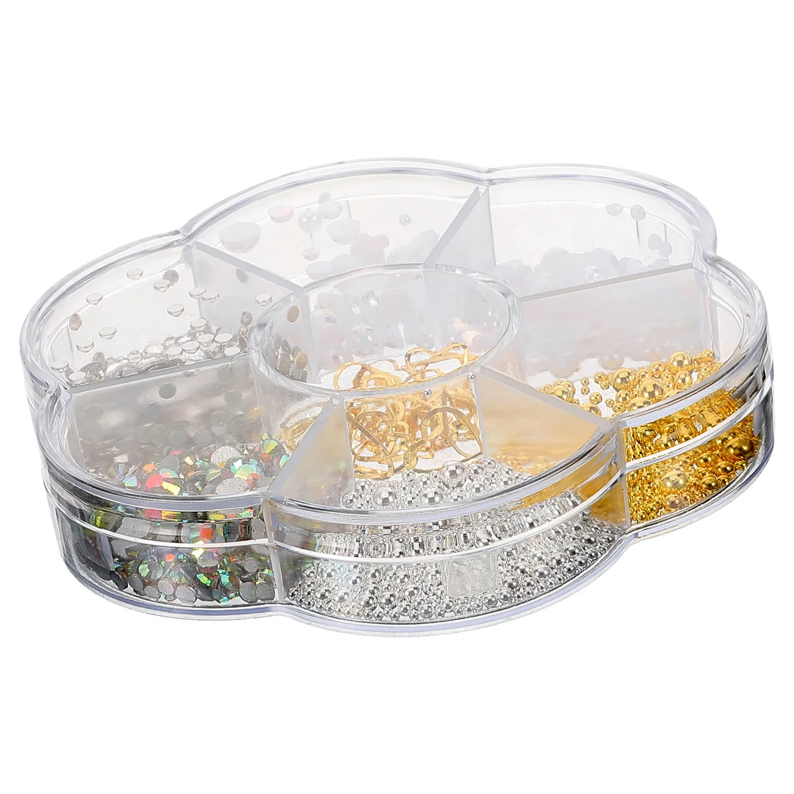 

7 Grids Charms Nail Art Gems Manicure Decorations For Women Diy Acrylic Nails Small Charms Bulk Pack Nail Supplies