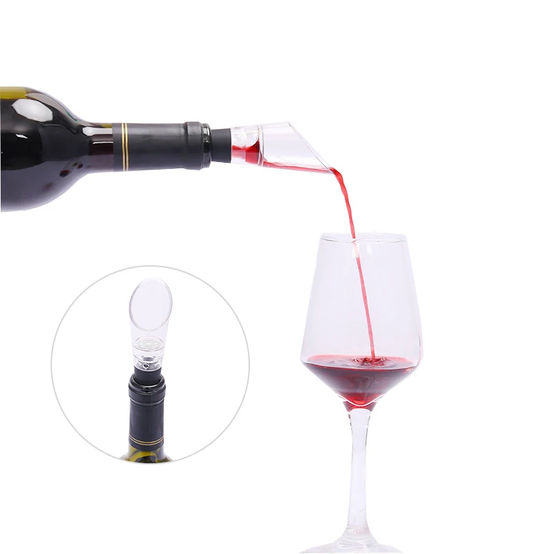 1pcs Quick Decanter White Red Wine Bottle Drop Stop Top Stopper Dumping Funnel Aerator Pourer Premium Aerating Decanter Spout