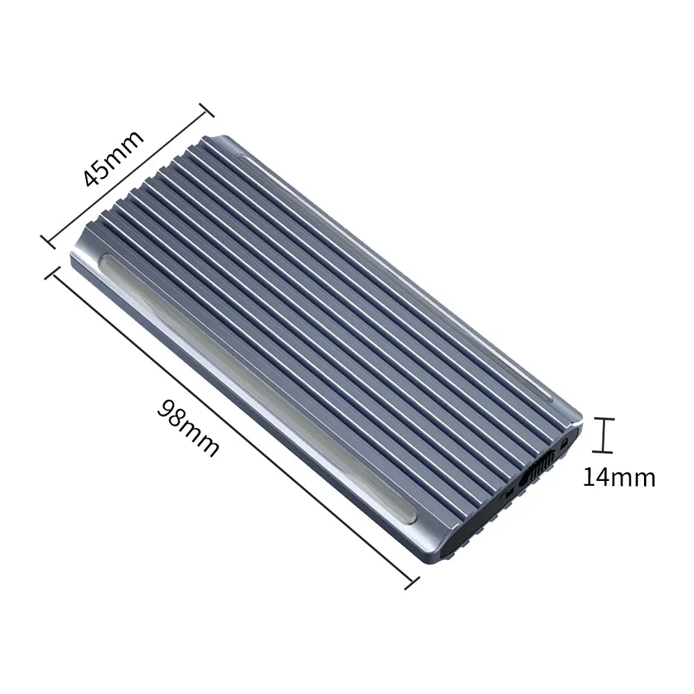 PUSKILL Aluminum Alloy M.2 SSD Case RGB Support M.2 NVME\NGFF USB 3.1 10Gbps HD Transmission Cooling Mobile Enclosure Box