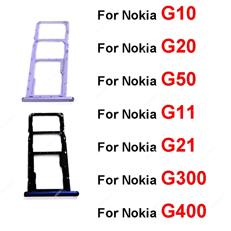 SIM Card Tray Slot For Nokia G10 G20 G50 G11 G21 G300 G400 SIM Card Holder Reader Adapter Socket Repalcement Parts