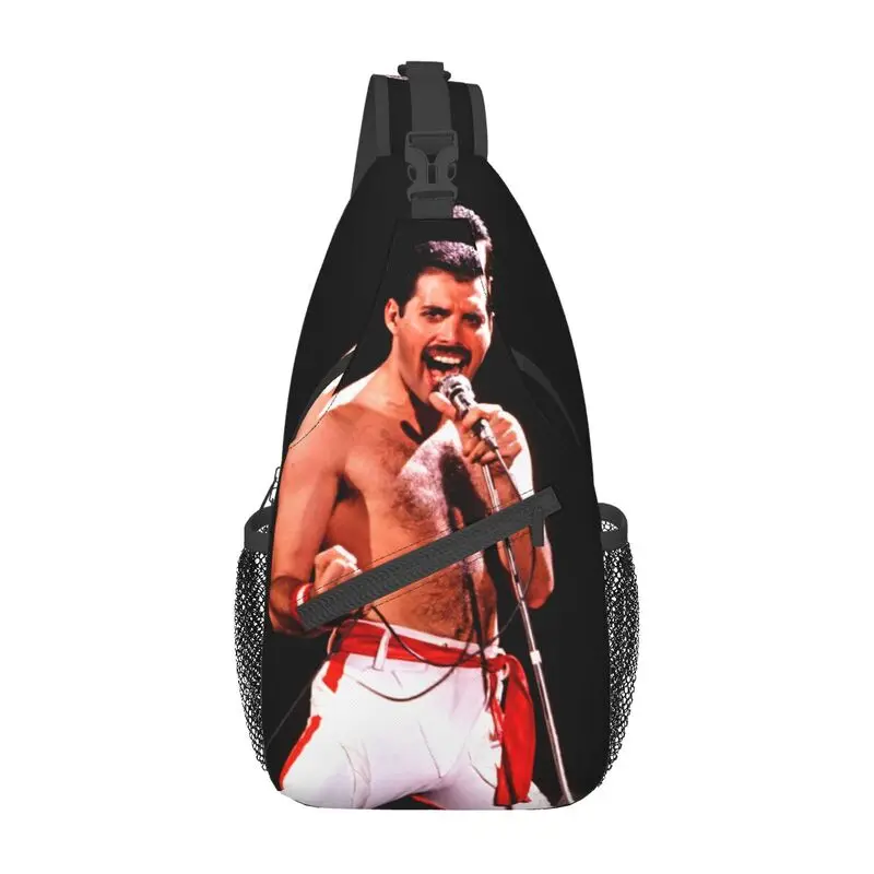 Freddie Mercury Sling Crossbody Chest Bag Men Fashion Shoulder Backpack for Hiking