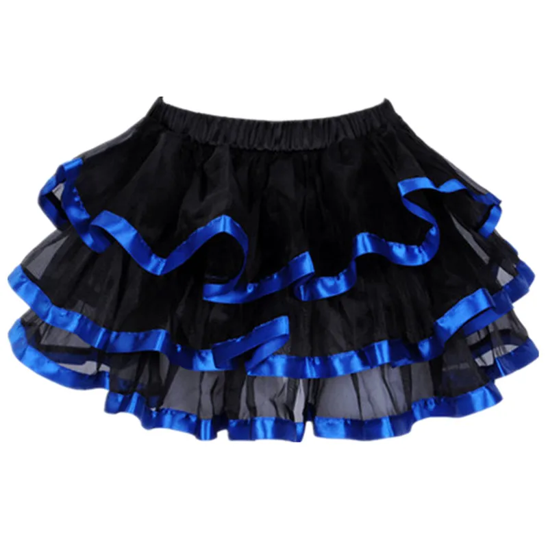 Saia feminina espartilho tutu vestido de baile cintura elástica malha petticoat festa dança mini saia