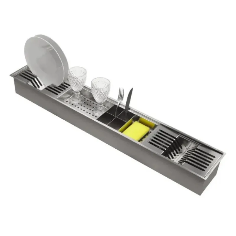 

304 stainless steel tableware drying rack for kitchen countertops