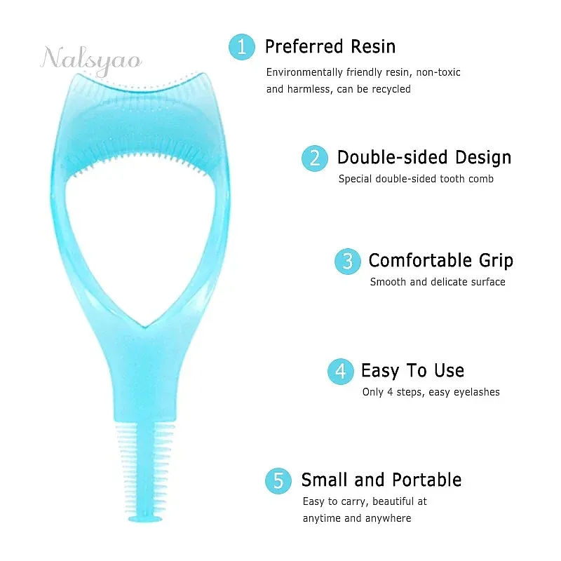 Plastic Applicator Brush 3 in 1 Mascara Guide Multifunction Eyelash Styling Curler Precise Application
