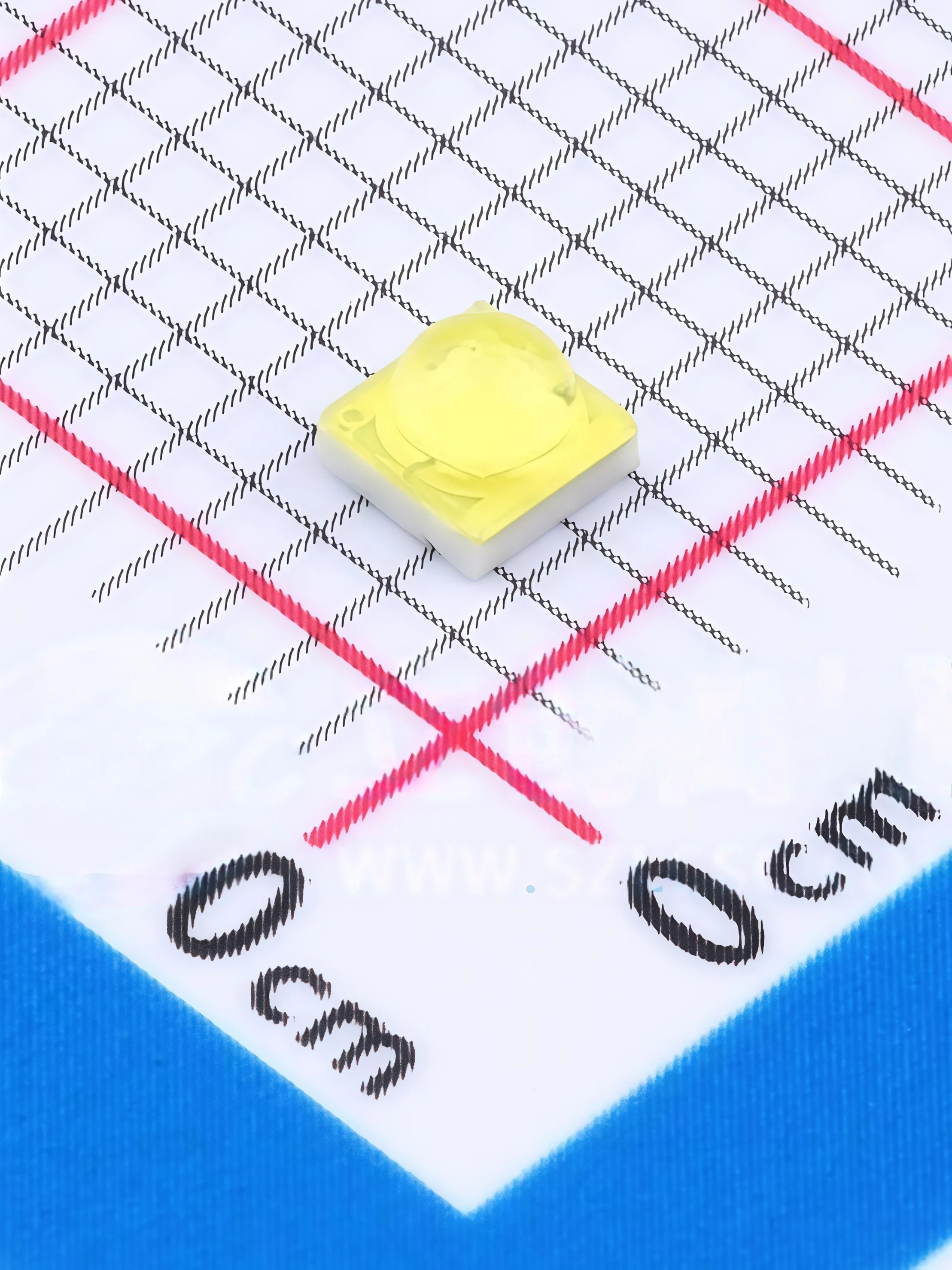 100PCS 2525 WHITE PLCC-2 With Lens, 1-2W 3V 700ma 150-160lm Ultral Bright for Fishing Lights 6500K