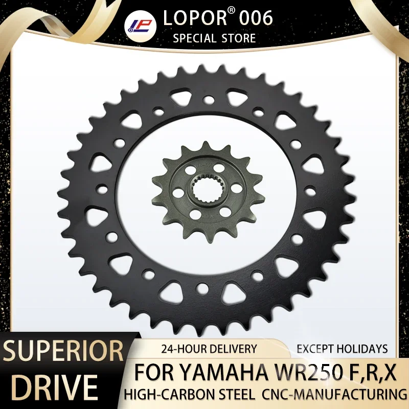 

LOPOR 520 CNC 13T/50T Front Rear Motorcycle Sprocket For YAMAHA WR250 WR 250 WR250R WR250F WR250X 2001-2021