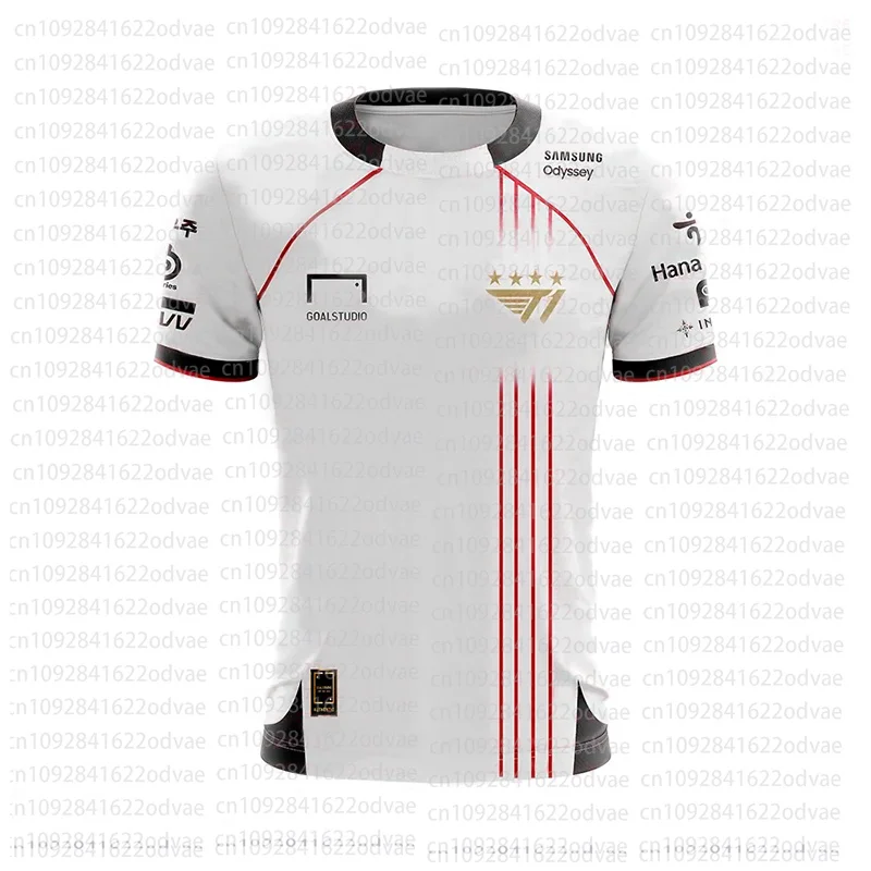 2024 New SKT T1 Esports Team Uniform Men T-shirt League Of Legends World Finals Jersey LOL Games Faker Fan Quick Drying Tops