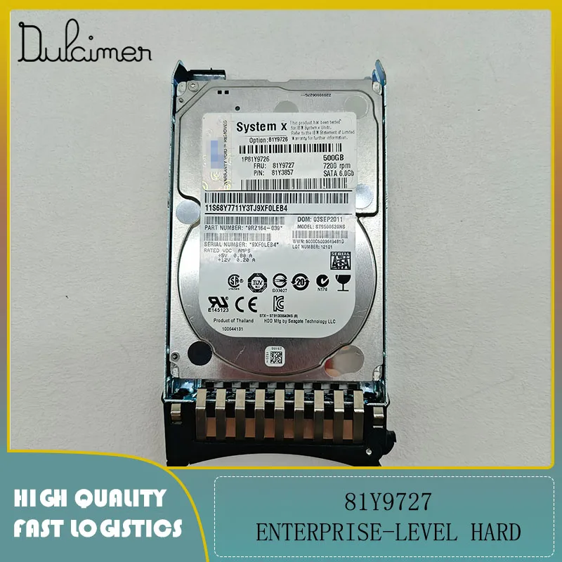 

Server hard drive 81Y9727 ST9500620NS 500GB 7.2K SATA original second-hand