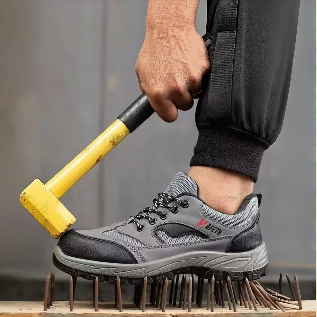 New Men's Safety Shoes, Anti-Puncture Work Shoes, Men's Protective Shoes, Wear-Resistant Work Boots, Tactical Boots