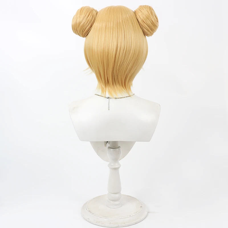 NIJISANJI Virtual YouTube Watson Amelia Parrucca Cosplay Halloween Party Prop Capelli sintetici Fibra resistente al calore + Protezione per parrucca