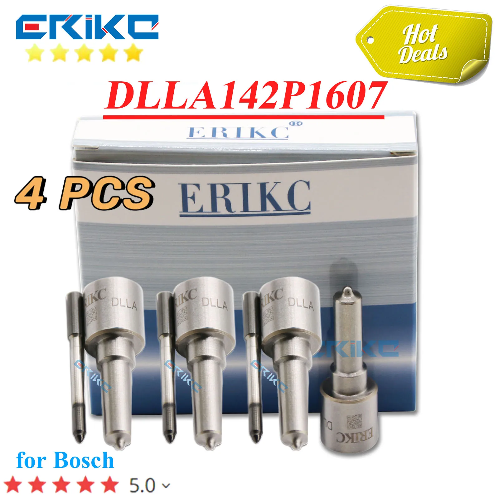 

4PC DLLA142P1607 Diesel Injector Nozzle 0433171981 Common Rail Sprayer Tip DLLA142 P 1607 For FIAT GROUP 0445110276 0986435148